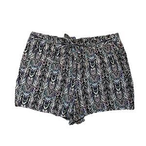 Torrid Shorts Womens Plus 5X Stretch Challis Lined Tie Front 5 Inch Paperbag